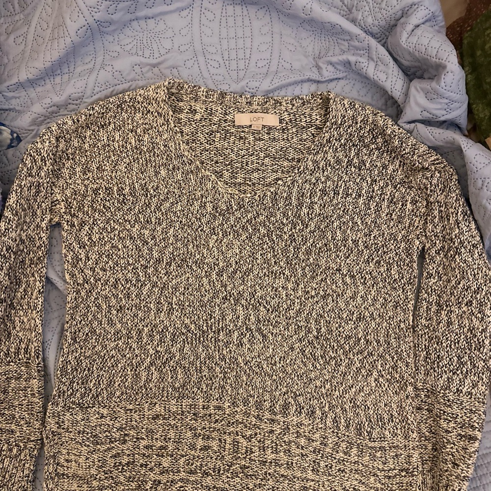 LOFT‎ Monochrome Knit Crew Neck Sweater